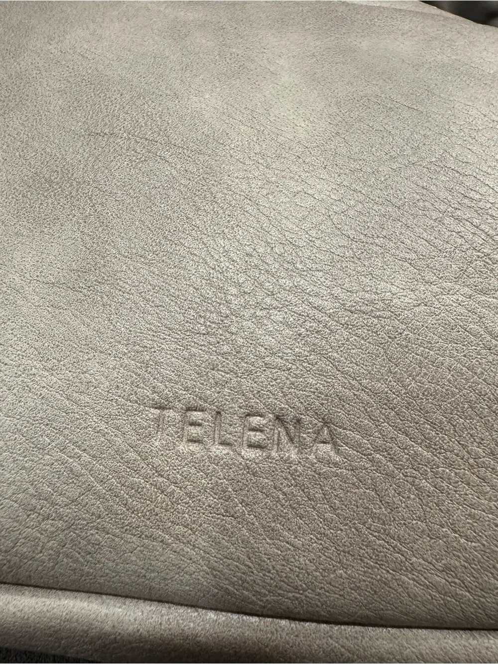 TELENA Gray Women's Crossbody Bag - Minimal Leather Sling